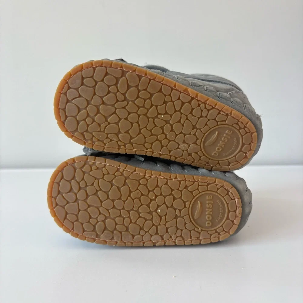 Donsje Pina Grey Nubuck Booties Size 12-18 months